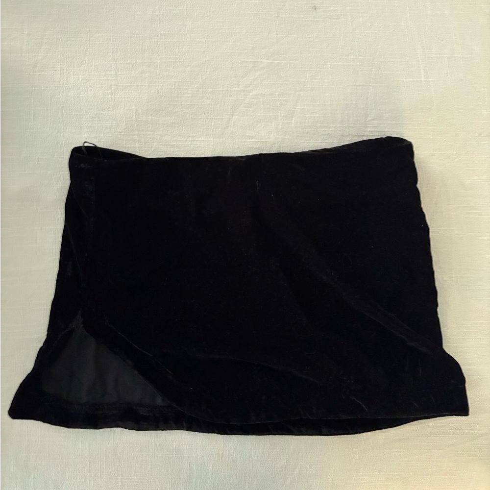 Free people velvet mini skirt